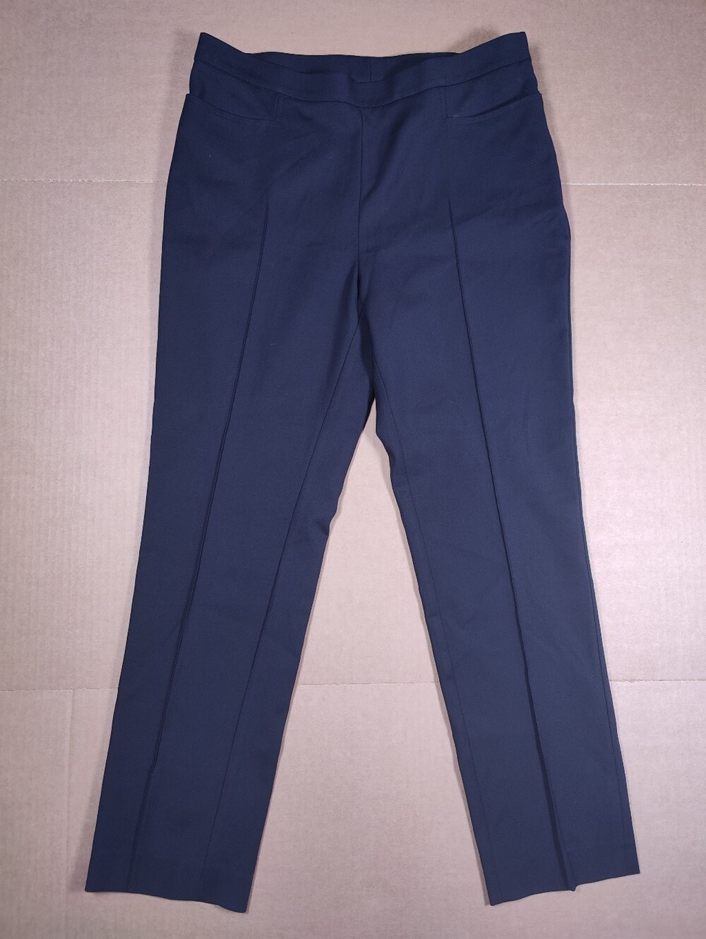 AKRIS PUNTO Black Cotton Blend Pleated Stretch Dress Pants Size 8 (32Wx28L)